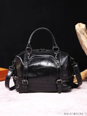 BagForLove - Timeless Vintage Boston Bag - Effortless Elegance with Handle