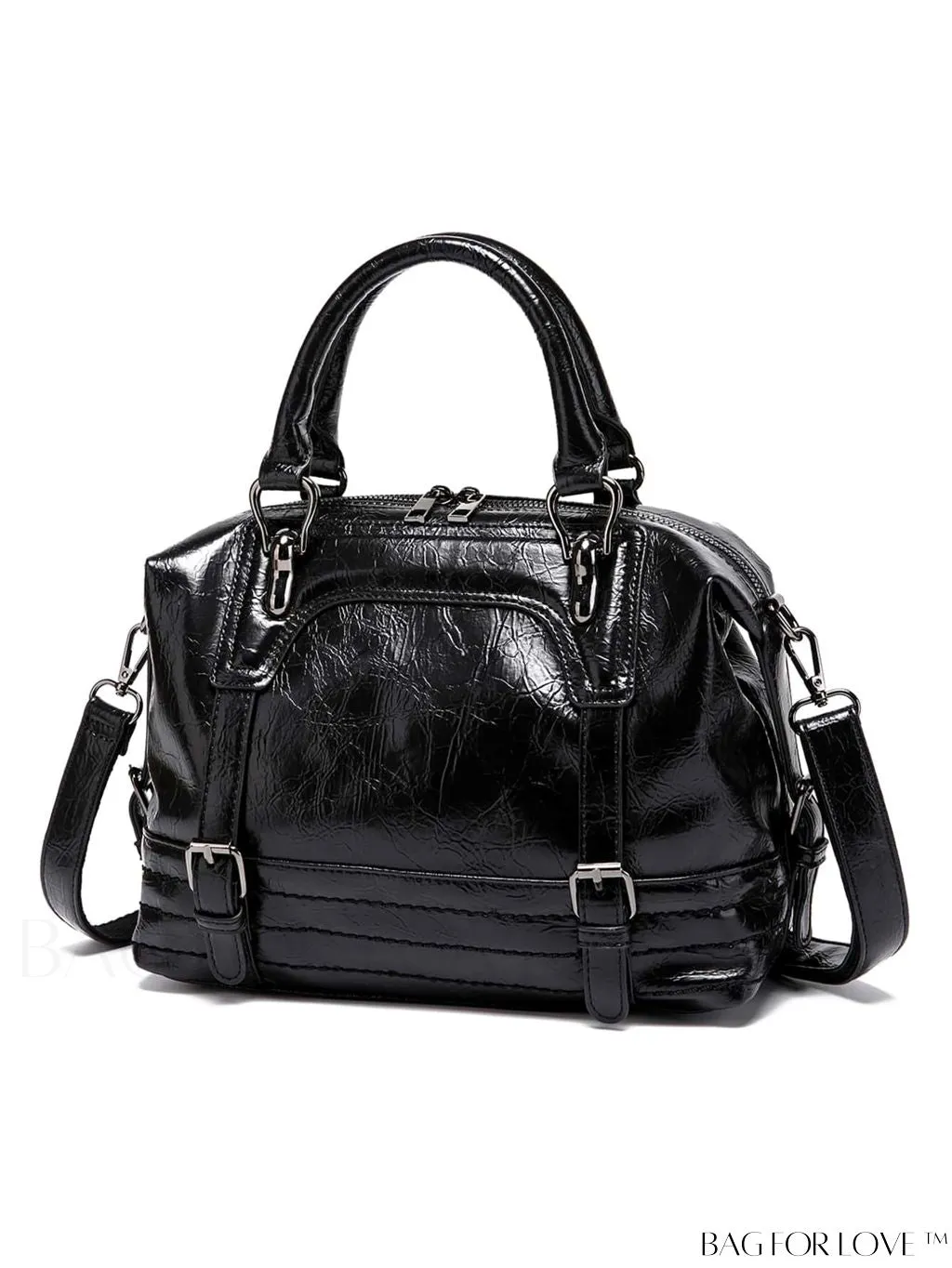 BagForLove - Timeless Vintage Boston Bag - Effortless Elegance with Handle