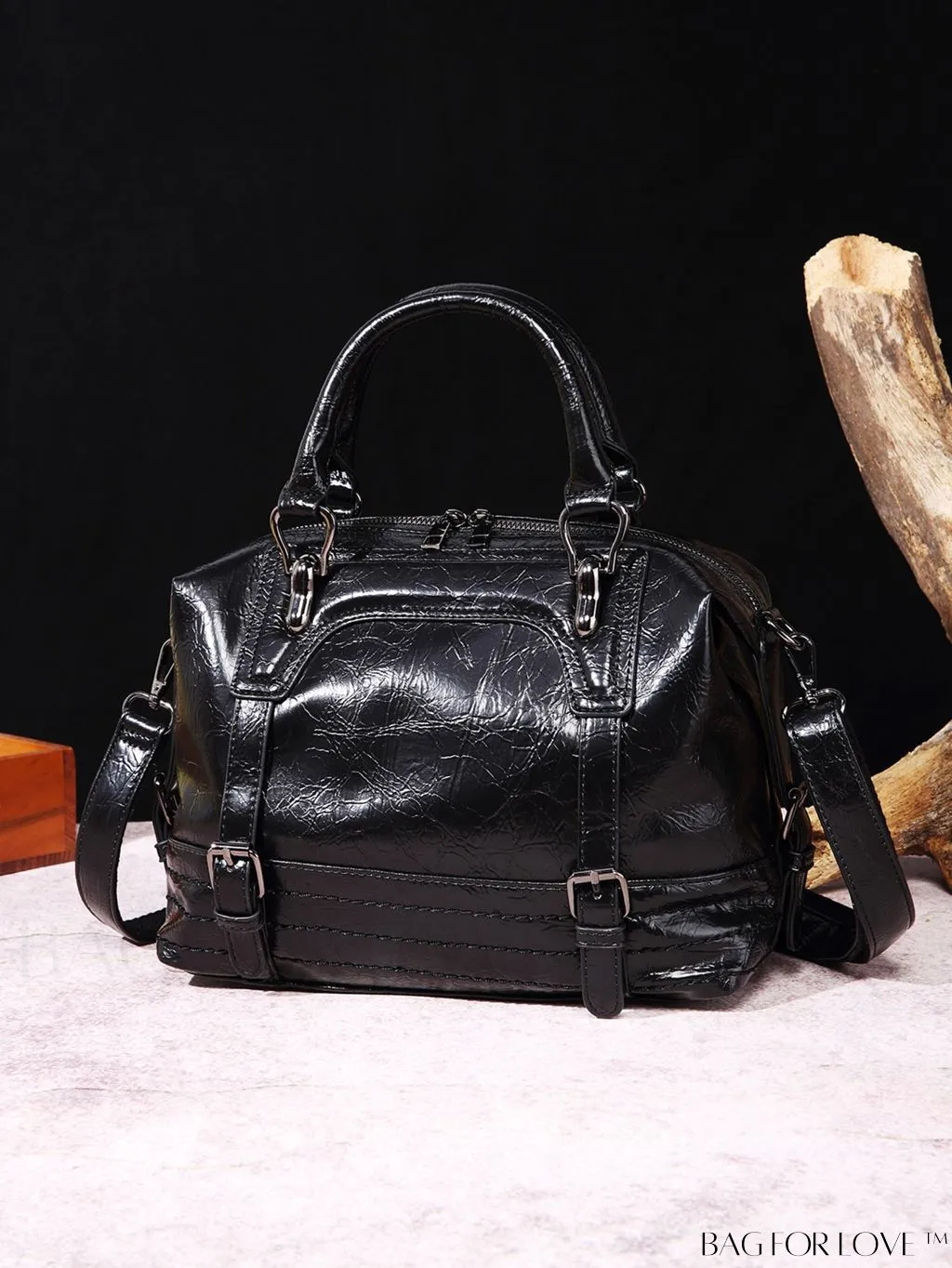 BagForLove - Timeless Vintage Boston Bag - Effortless Elegance with Handle