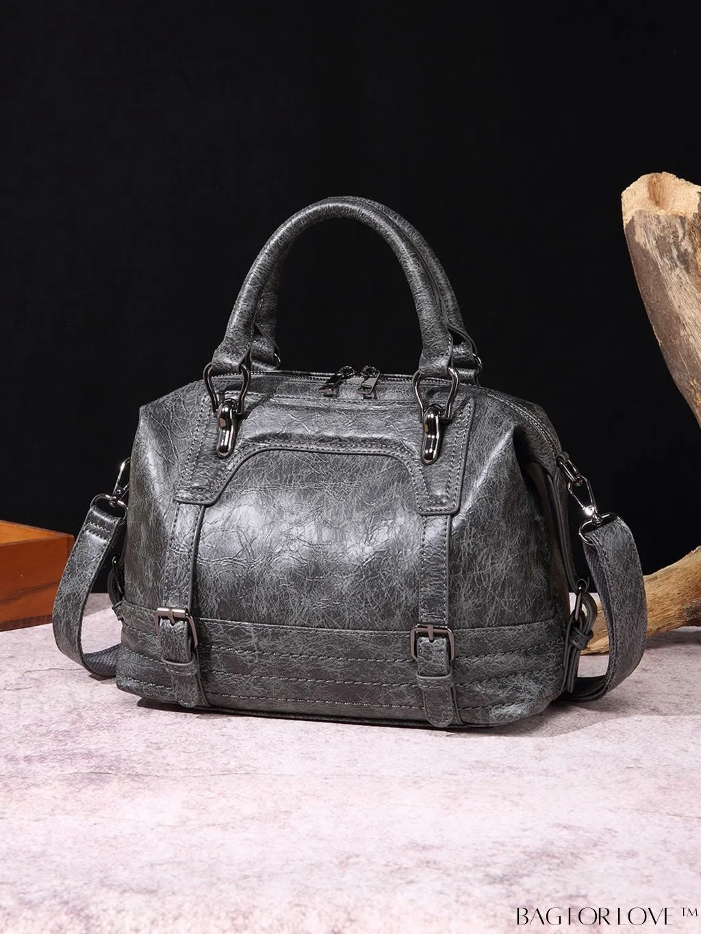 BagForLove - Timeless Vintage Boston Bag - Effortless Elegance with Handle