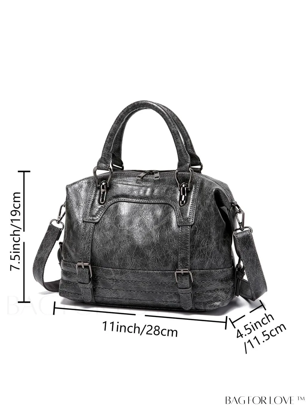 BagForLove - Timeless Vintage Boston Bag - Effortless Elegance with Handle