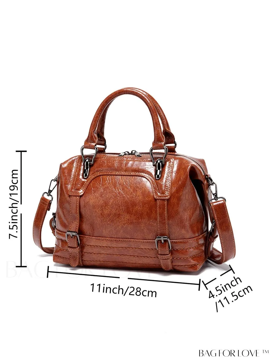 BagForLove - Timeless Vintage Boston Bag - Effortless Elegance with Handle