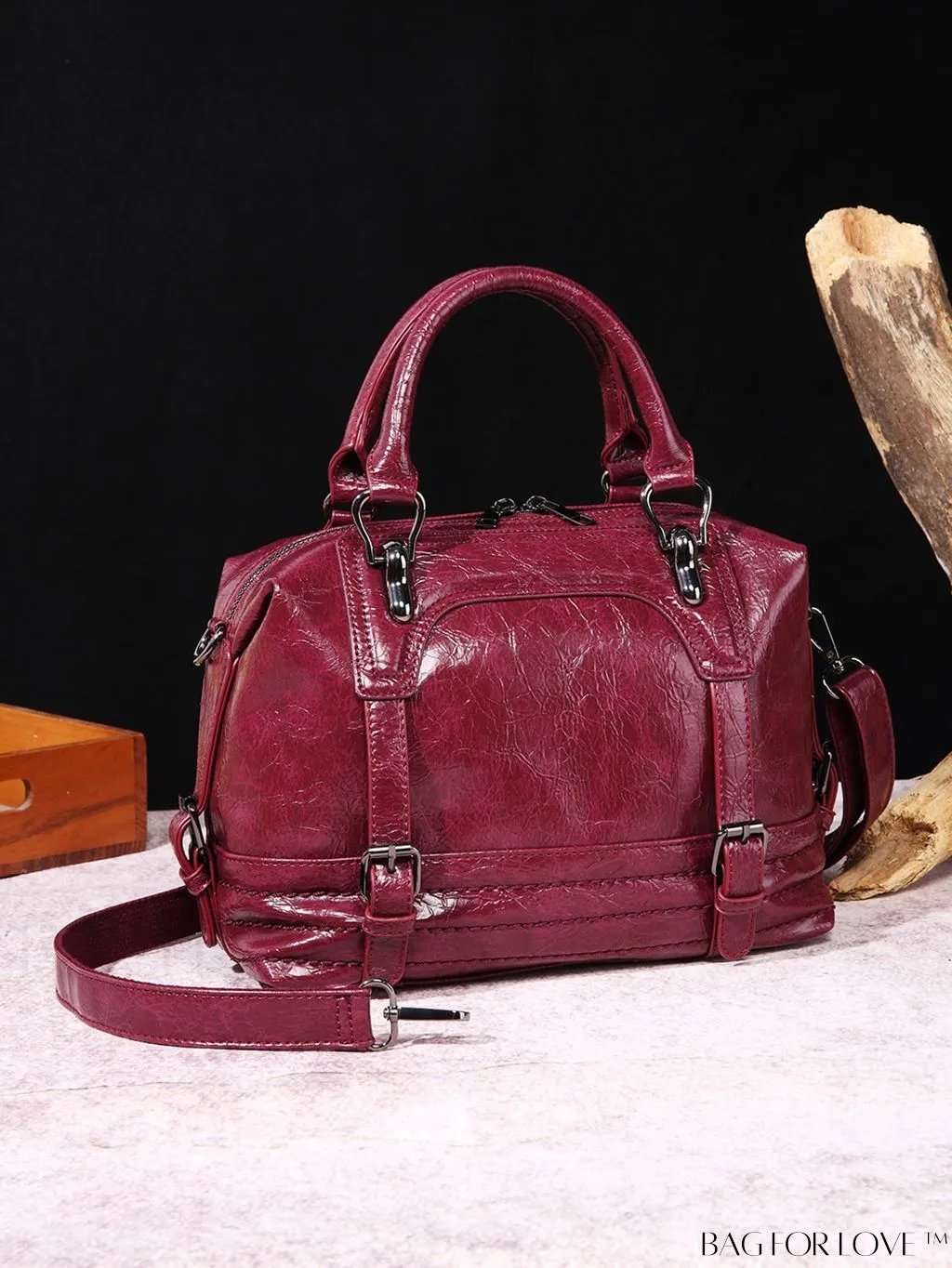 BagForLove - Timeless Vintage Boston Bag - Effortless Elegance with Handle
