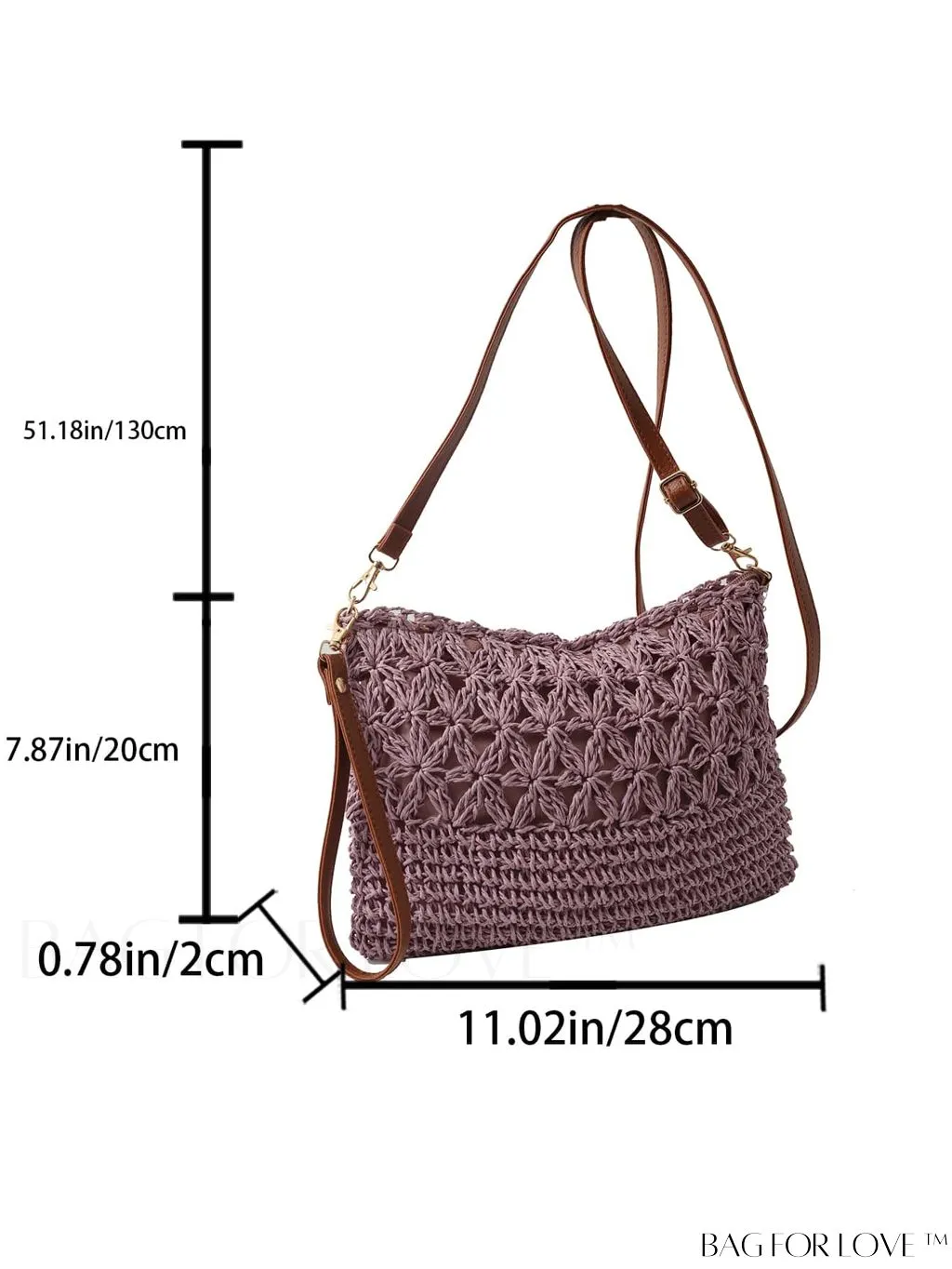 BagForLove - Vacation-ready Straw Clutch with Hollow-out Design - Medium Size