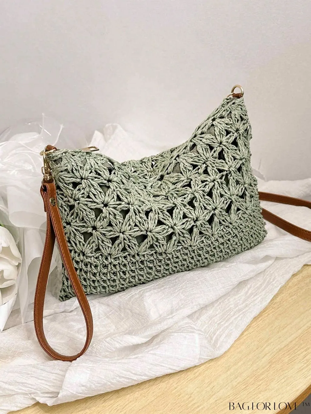 BagForLove - Vacation-ready Straw Clutch with Hollow-out Design - Medium Size