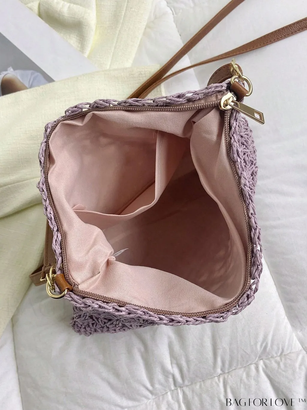BagForLove - Vacation-ready Straw Clutch with Hollow-out Design - Medium Size