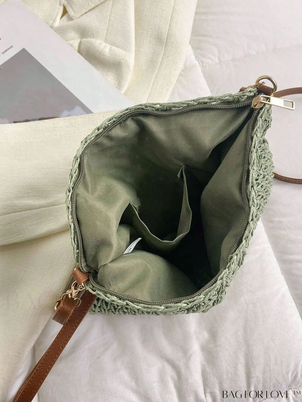 BagForLove - Vacation-ready Straw Clutch with Hollow-out Design - Medium Size