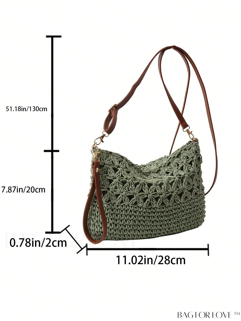 BagForLove - Vacation-ready Straw Clutch with Hollow-out Design - Medium Size