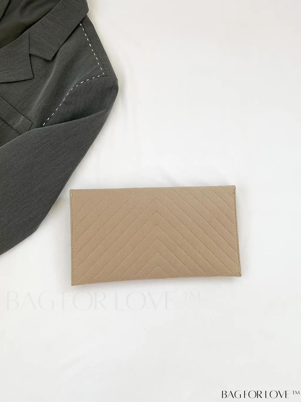 BagForLove - Womens Embossed V-shaped Clutch: Solid Color, Sleek & Lightweight Envelope Design