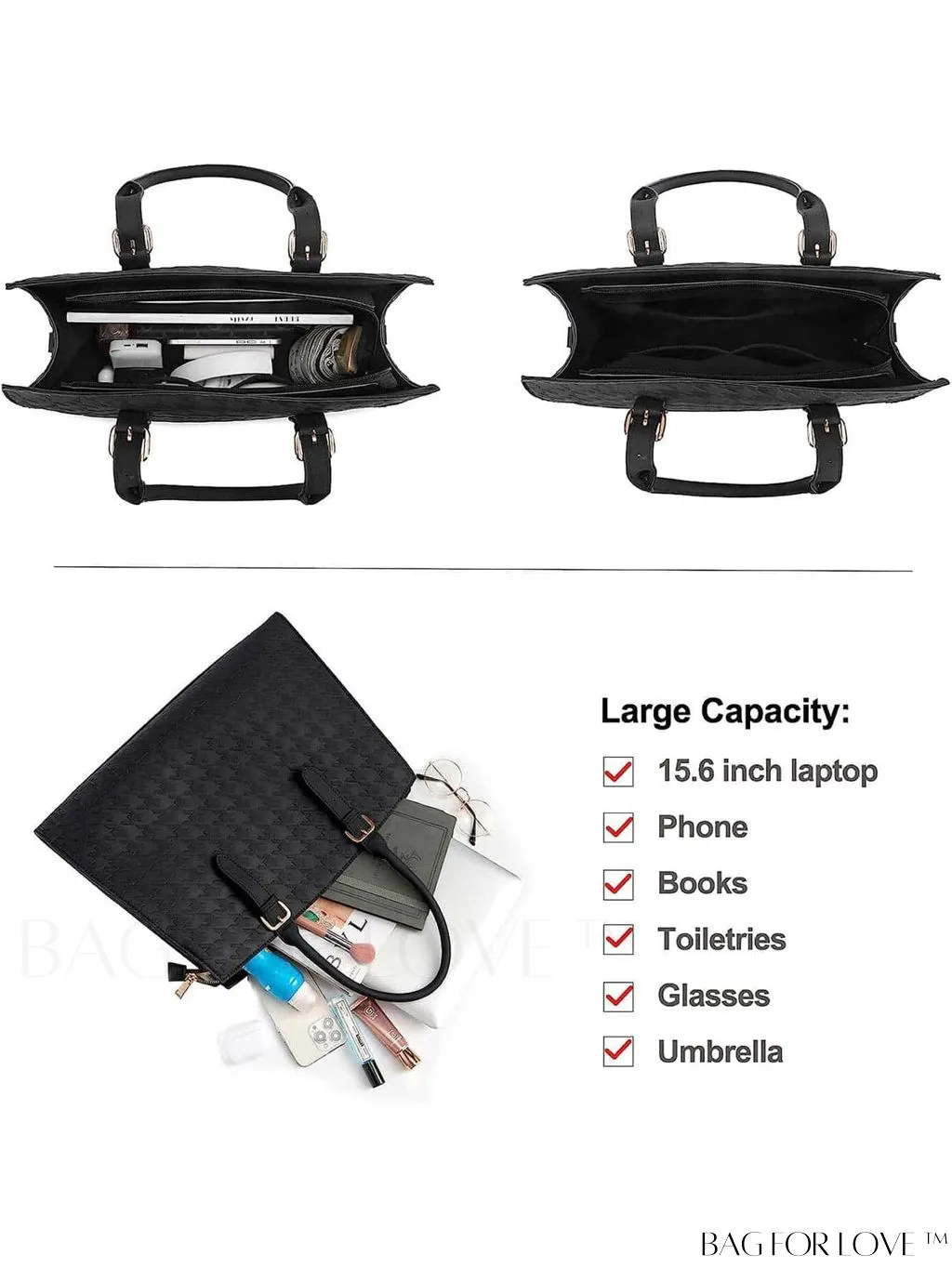 BagForLove - Womens Laptop Tote: 15.6 Inch Work & Business Bag, Stylish & Functional