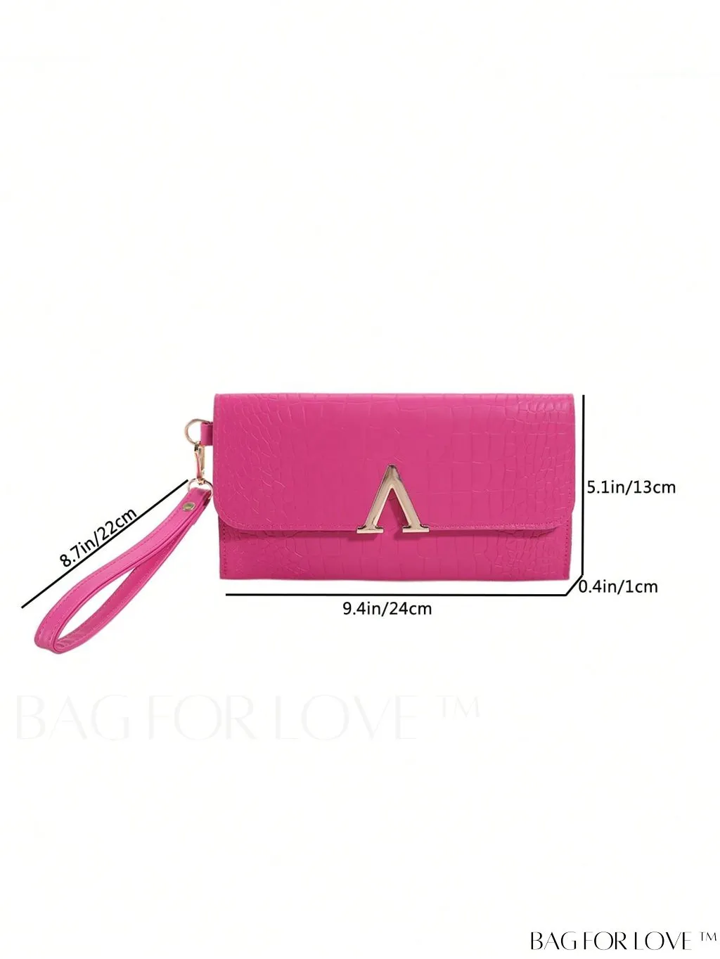 BagForLove - Womens PU Clutch Wrist Bag: Stylish Solid Color Handbag for Fashionable Convenience