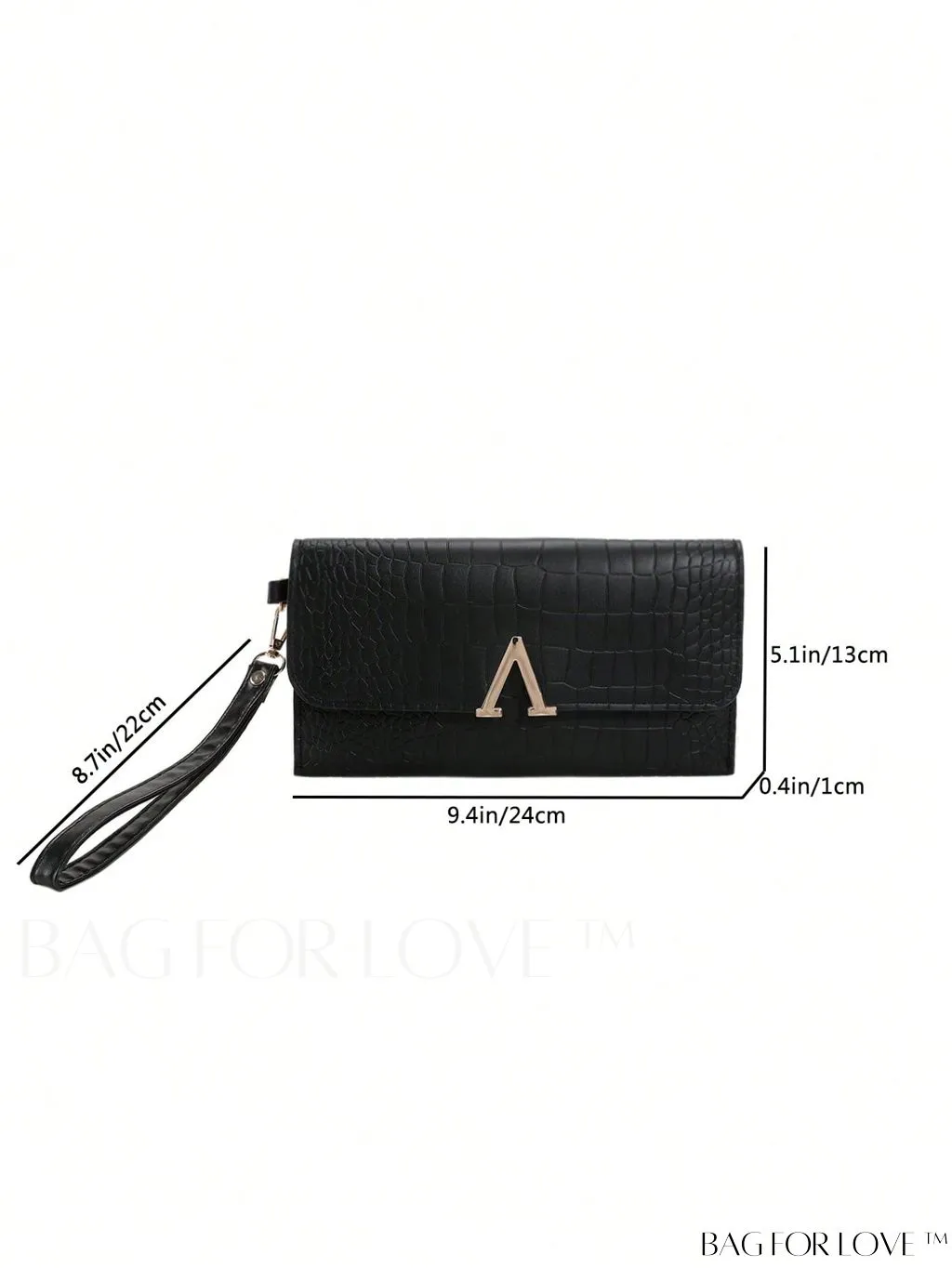 BagForLove - Womens PU Clutch Wrist Bag: Stylish Solid Color Handbag for Fashionable Convenience