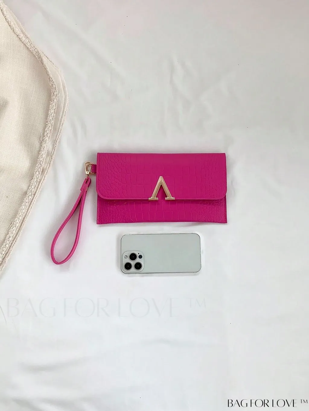 BagForLove - Womens PU Clutch Wrist Bag: Stylish Solid Color Handbag for Fashionable Convenience