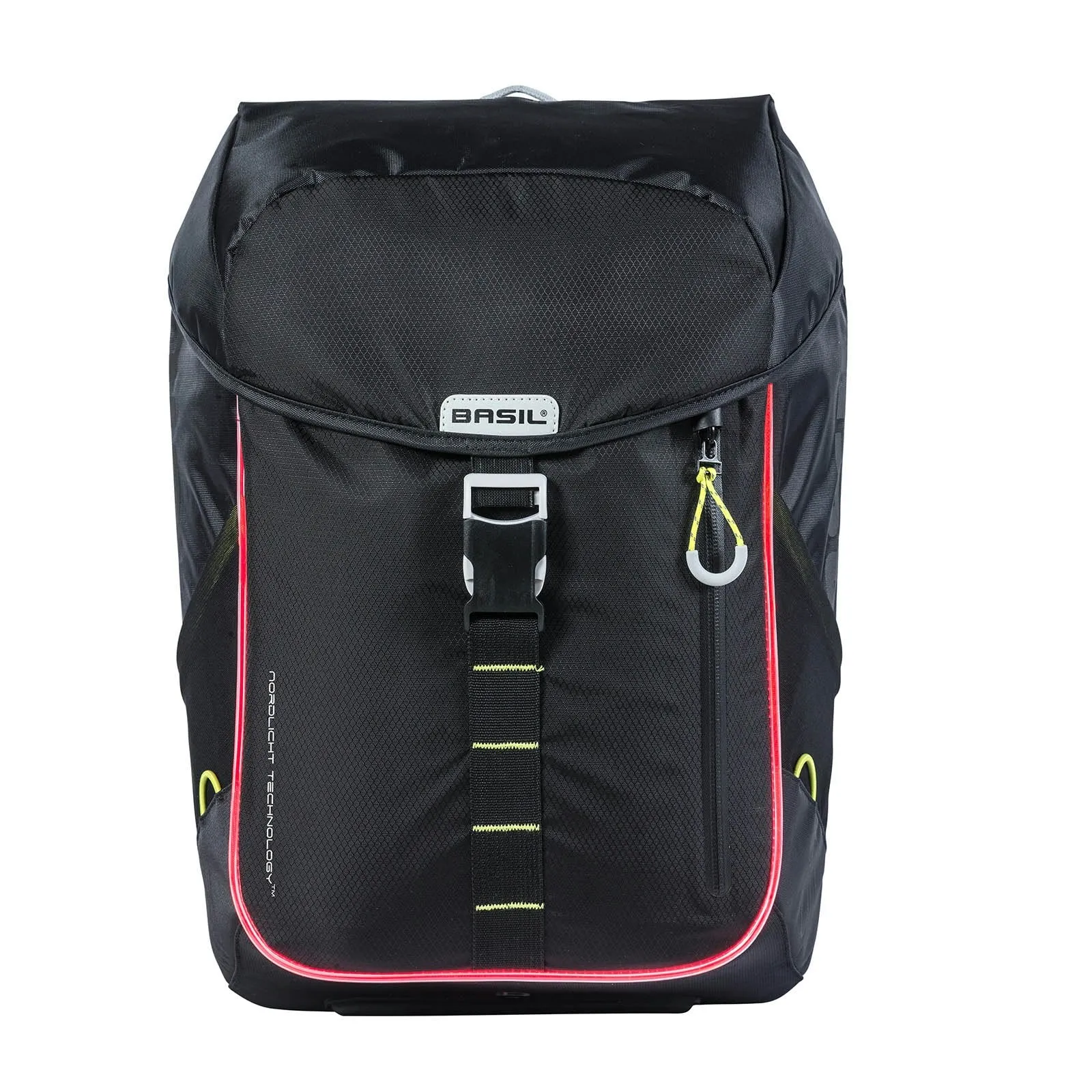 Basil Miles Daypack w/LED 17L Black Lime