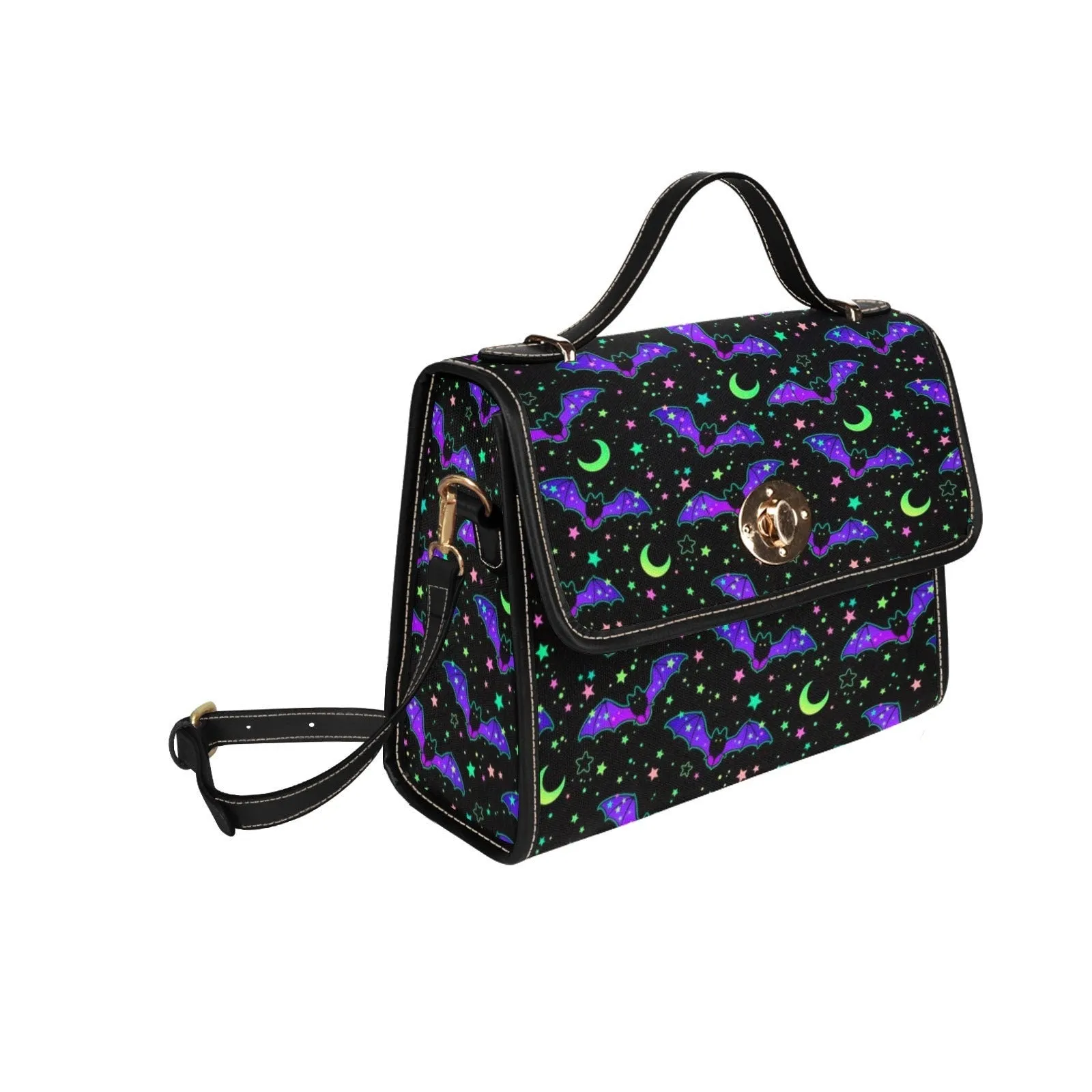Bat Neon Goth Satchel Bag, Pastel Goth Purse, Nu Goth, Occult Symbol, Kawaii Goth, Alternative Girls, Esoteric Symbol, Witchy Vibes