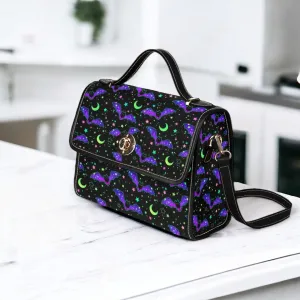 Bat Neon Goth Satchel Bag, Pastel Goth Purse, Nu Goth, Occult Symbol, Kawaii Goth, Alternative Girls, Esoteric Symbol, Witchy Vibes
