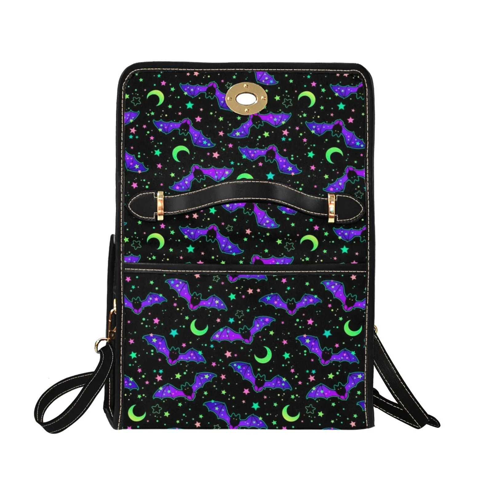 Bat Neon Goth Satchel Bag, Pastel Goth Purse, Nu Goth, Occult Symbol, Kawaii Goth, Alternative Girls, Esoteric Symbol, Witchy Vibes