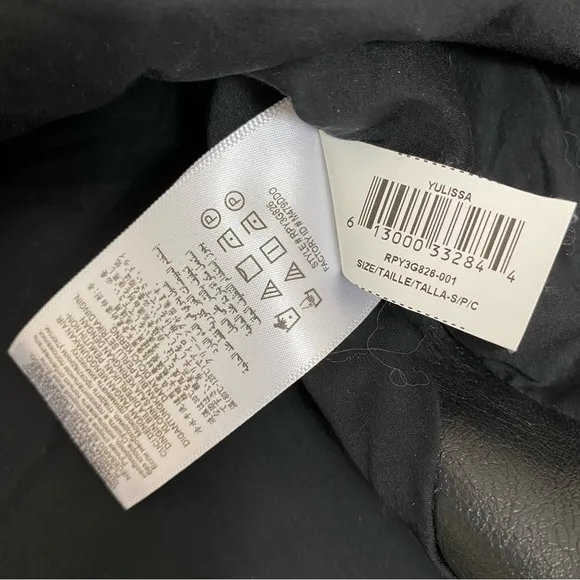 BCBGMAXAZRIA Yulissa Asymmetrical Faux Leather Black Skirt