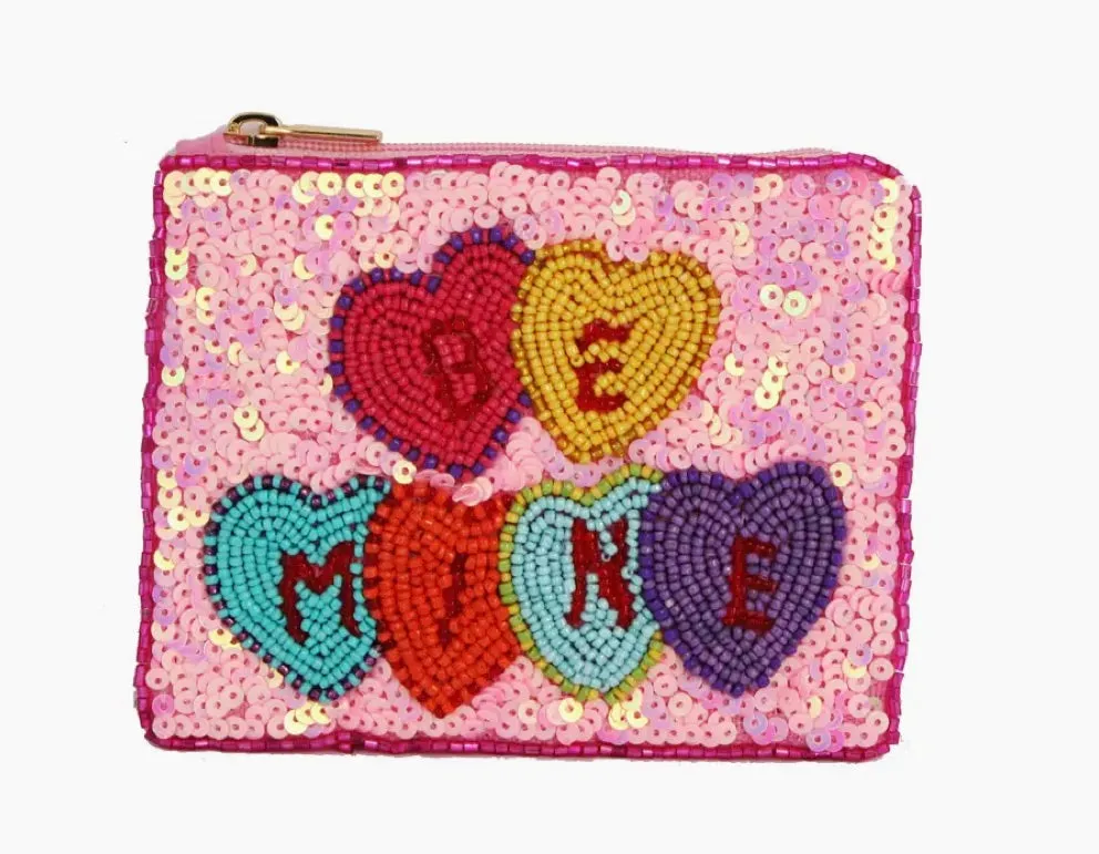 Be Mine Beaded Coin Purse