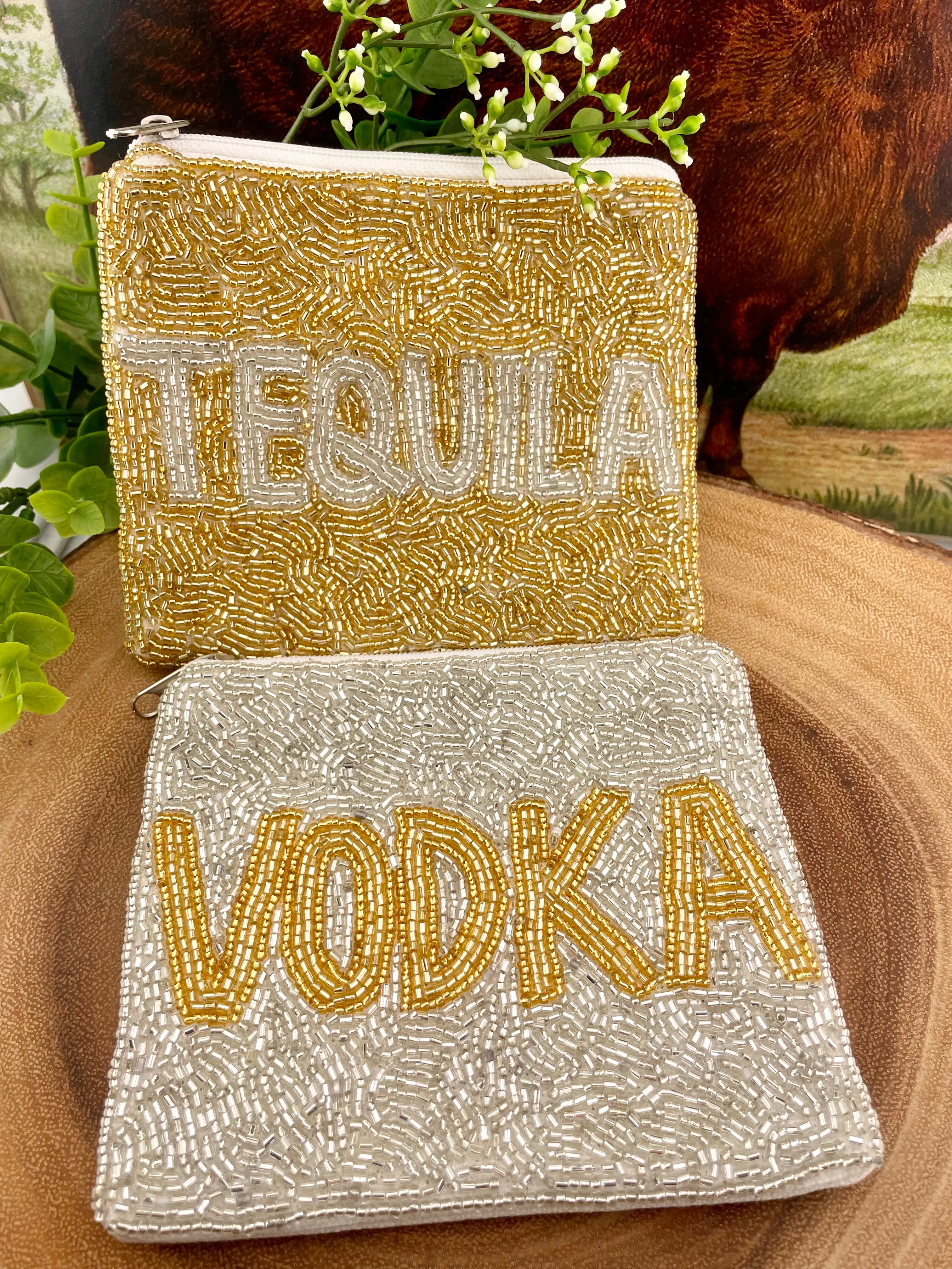 Beaded Party Beverage Pouch