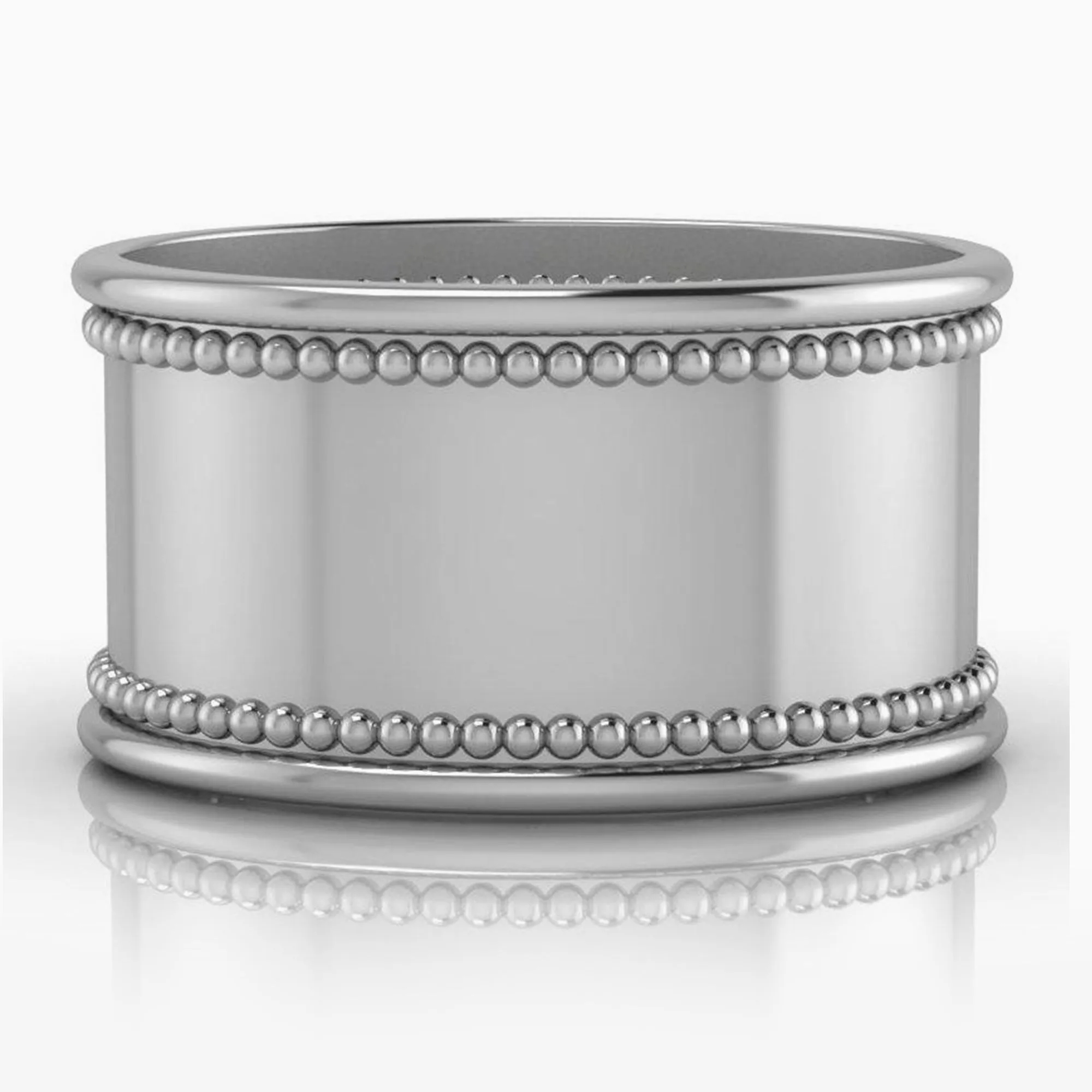 Beaded Silver-plate Napkin Rings by Krysaliis - Set of 4