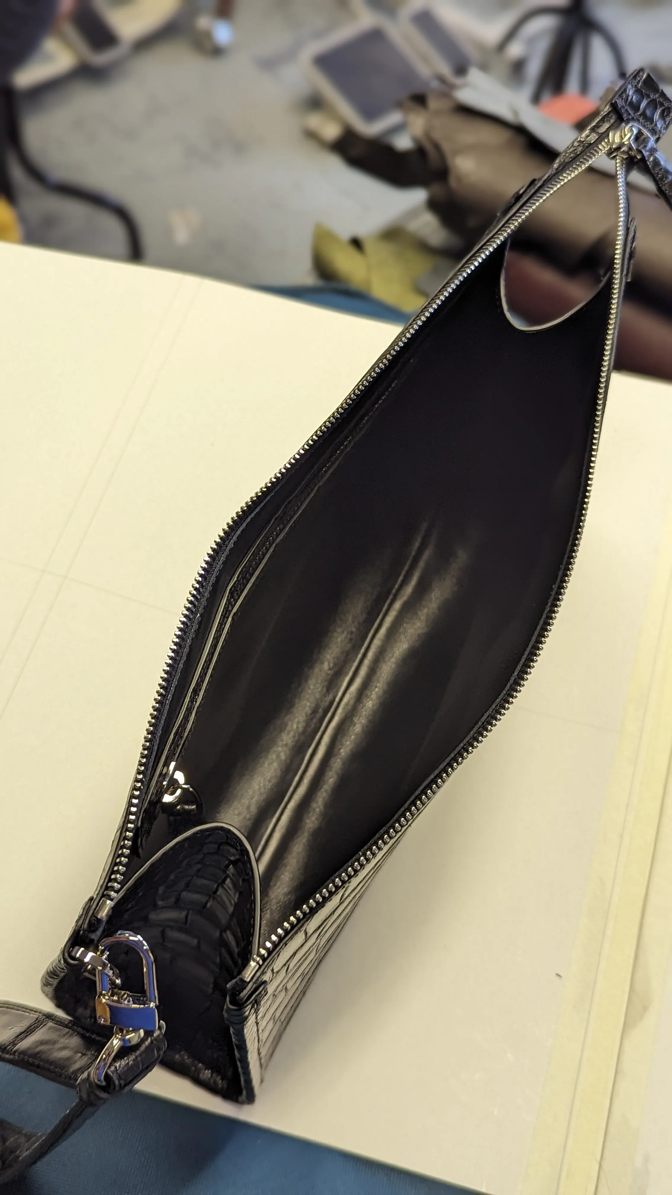 Bespoke Crocodile Pouch Bag
