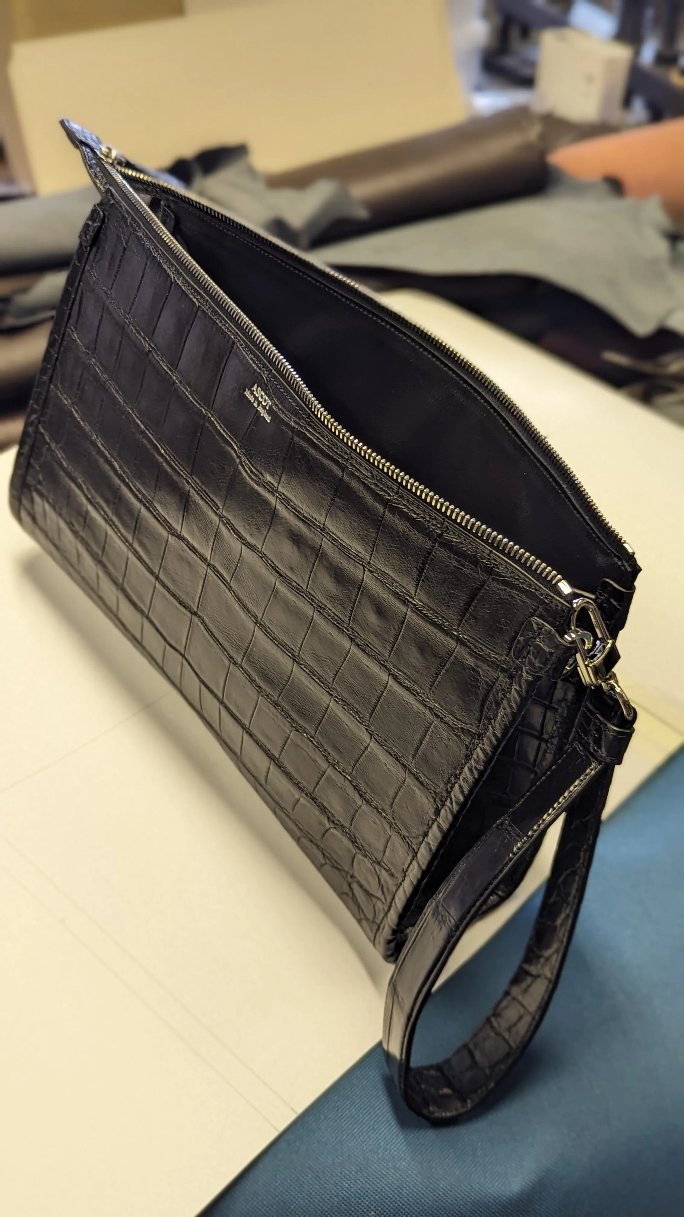 Bespoke Crocodile Pouch Bag