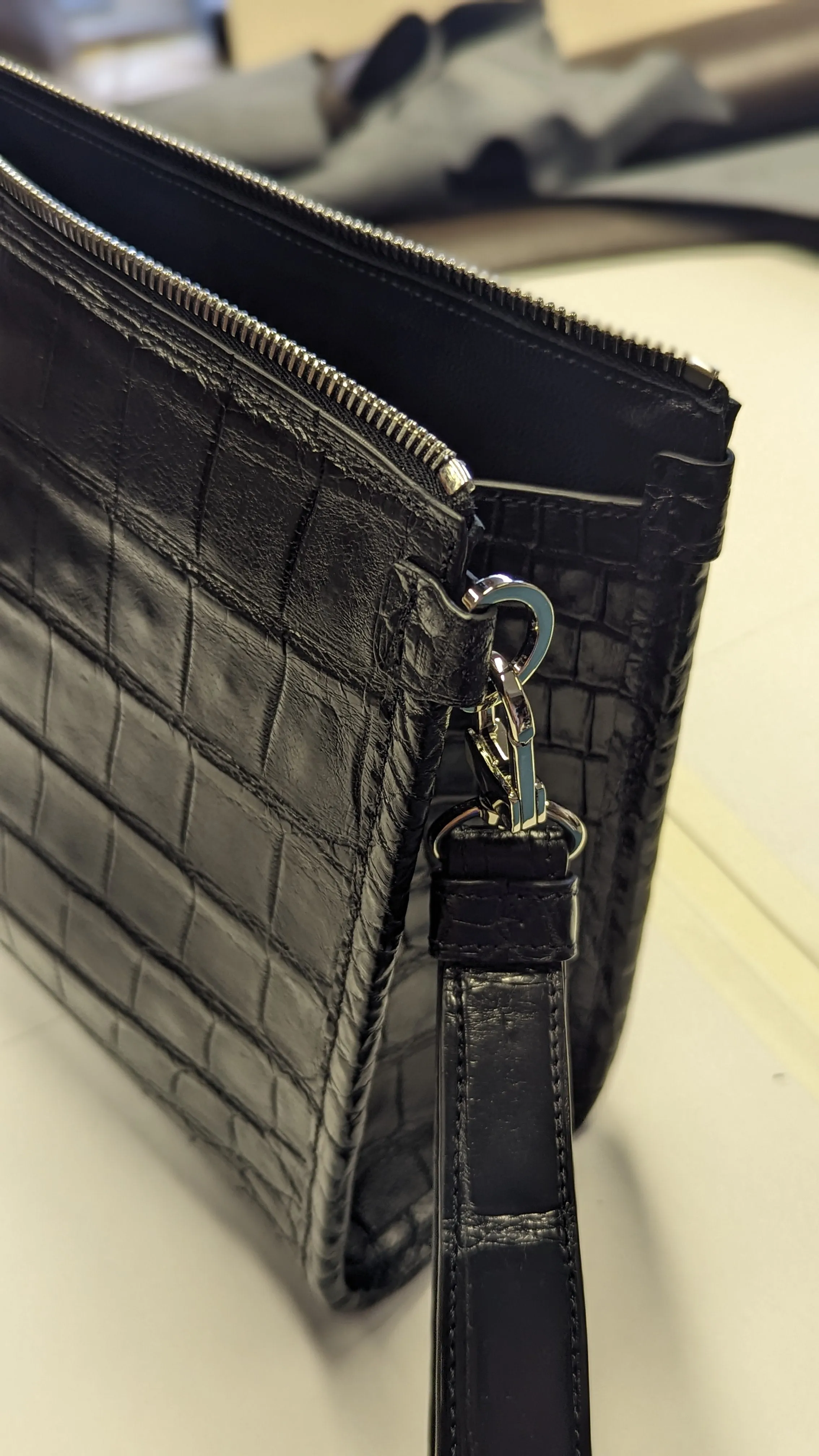 Bespoke Crocodile Pouch Bag
