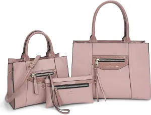 Best deal Women for Handbags Purses and Bag Set Satchels Fashion 3Pcs for Wallets Work Travel Anti-slip Tote