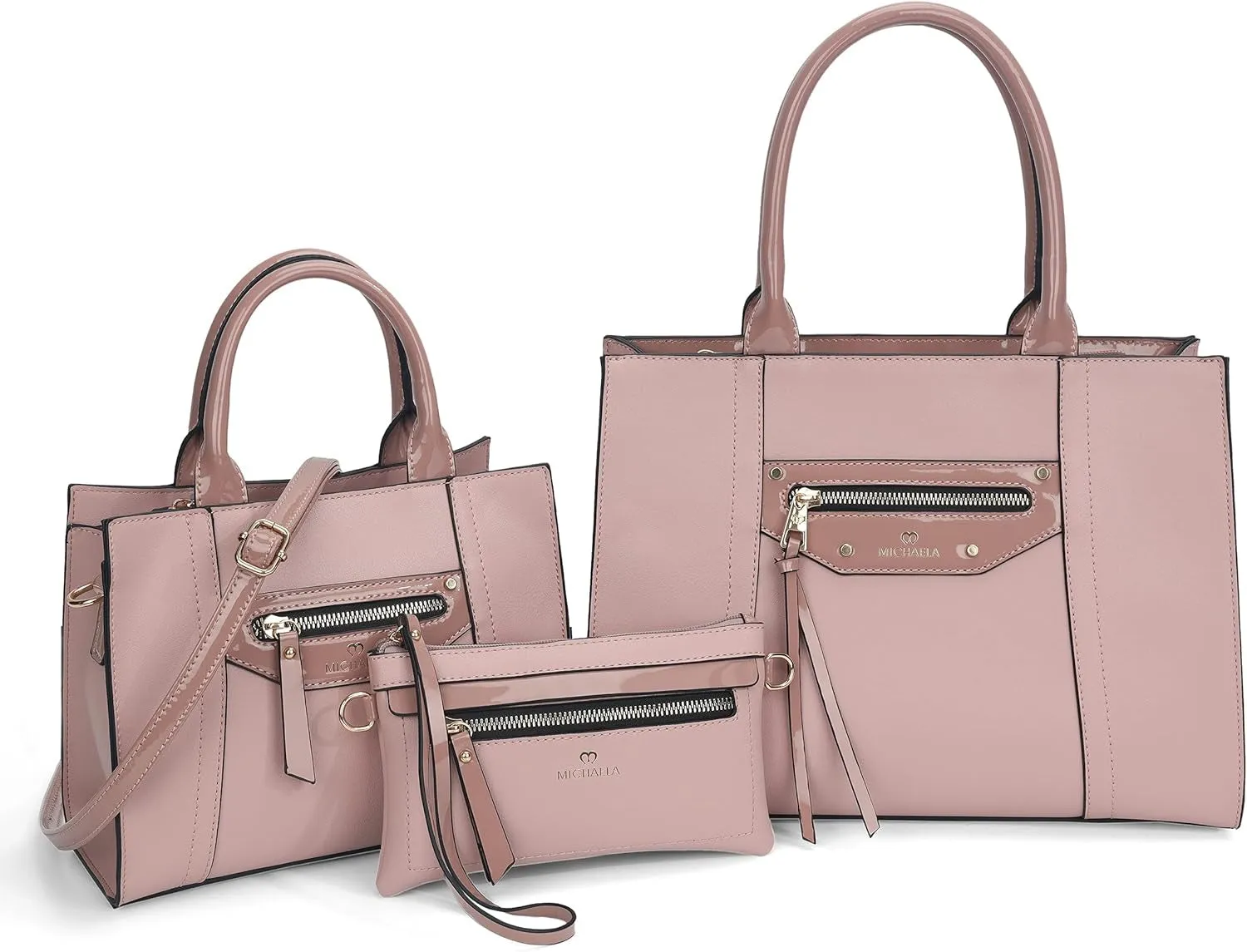 Best deal Women for Handbags Purses and Bag Set Satchels Fashion 3Pcs for Wallets Work Travel Anti-slip Tote