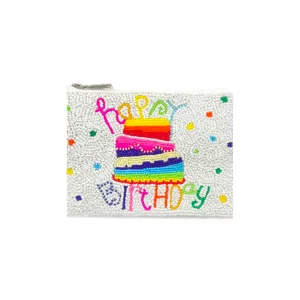 Birthday beaded pouch