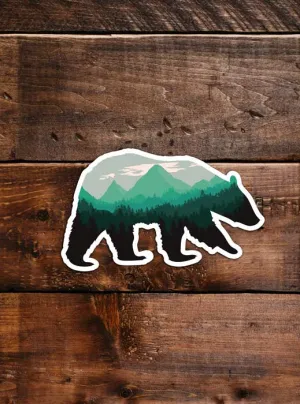 Black bear Sticker, waterproof vinyl for Laptop, Car Window, cooler, bumper and water bottle.