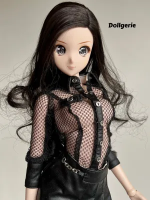 Black Fishnet Slim Fit Long Sleeve Blouse for SmartDoll or DD