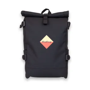 Black Roll-Top Urban Backpack