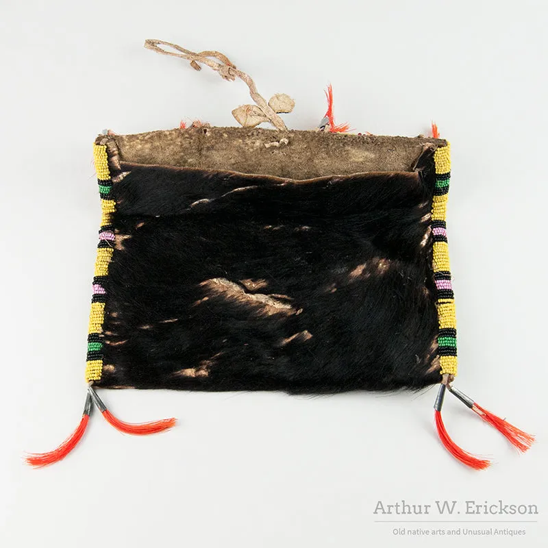 Blackfoot Beaded Bearskin Pouch