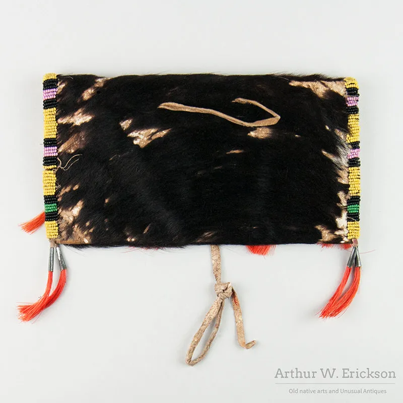Blackfoot Beaded Bearskin Pouch