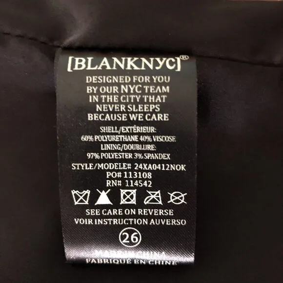 Blank NYC Belted Faux Leather Mini Skirt Black