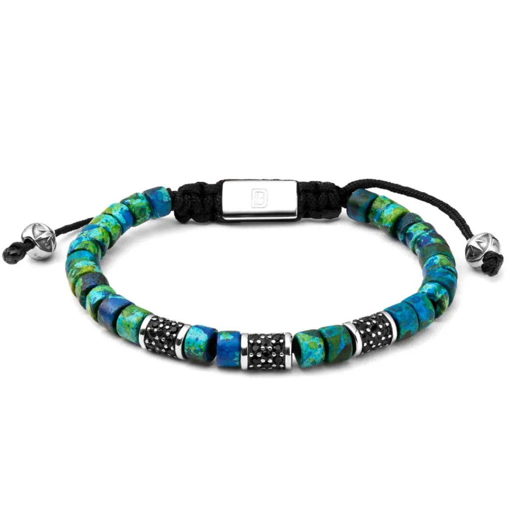 Blue & Green Mix with Silver