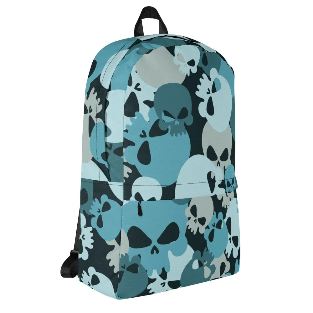 Blue Camo Skull Backpack