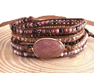 Boho & Mala Stone 5 Wrap Bracelet WSB1004