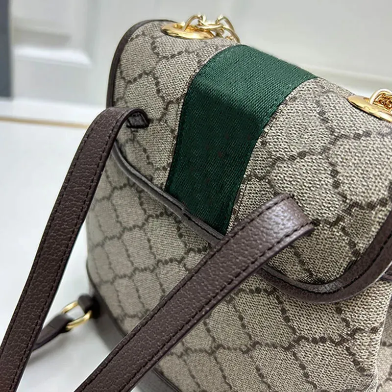 Book Backpack Designer Bags Bookbag Luxury Backpack Canvas Leather School Backpack For Women Shoulder Bag Red Green Striped Woven Tape Handbag Weekend Bag Back Pack