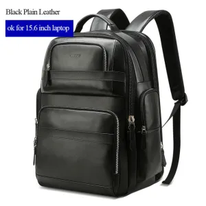 BOPAI™ Luxury Genuine Leather Anti-Theft 15.6 Laptop Backpack (USB Port)-A0004
