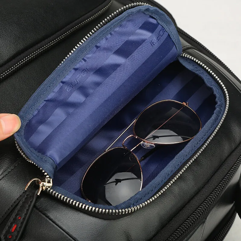 BOPAI™ Luxury Genuine Leather Anti-Theft 15.6 Laptop Backpack (USB Port)-A0004