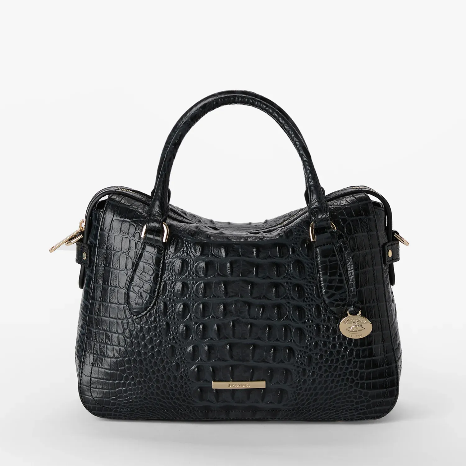 Brahmin Alden Road Collection Micaela Satchel, Black