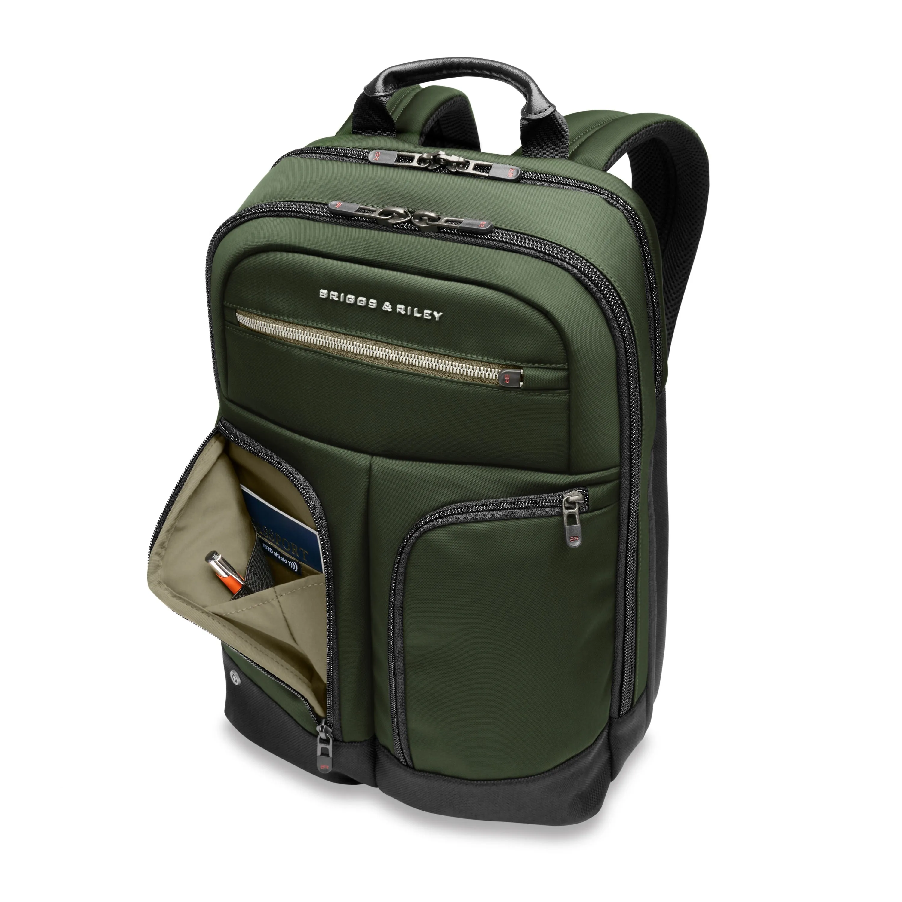 Briggs & Riley HTA Slim Expandable Backpack -Hunter Green