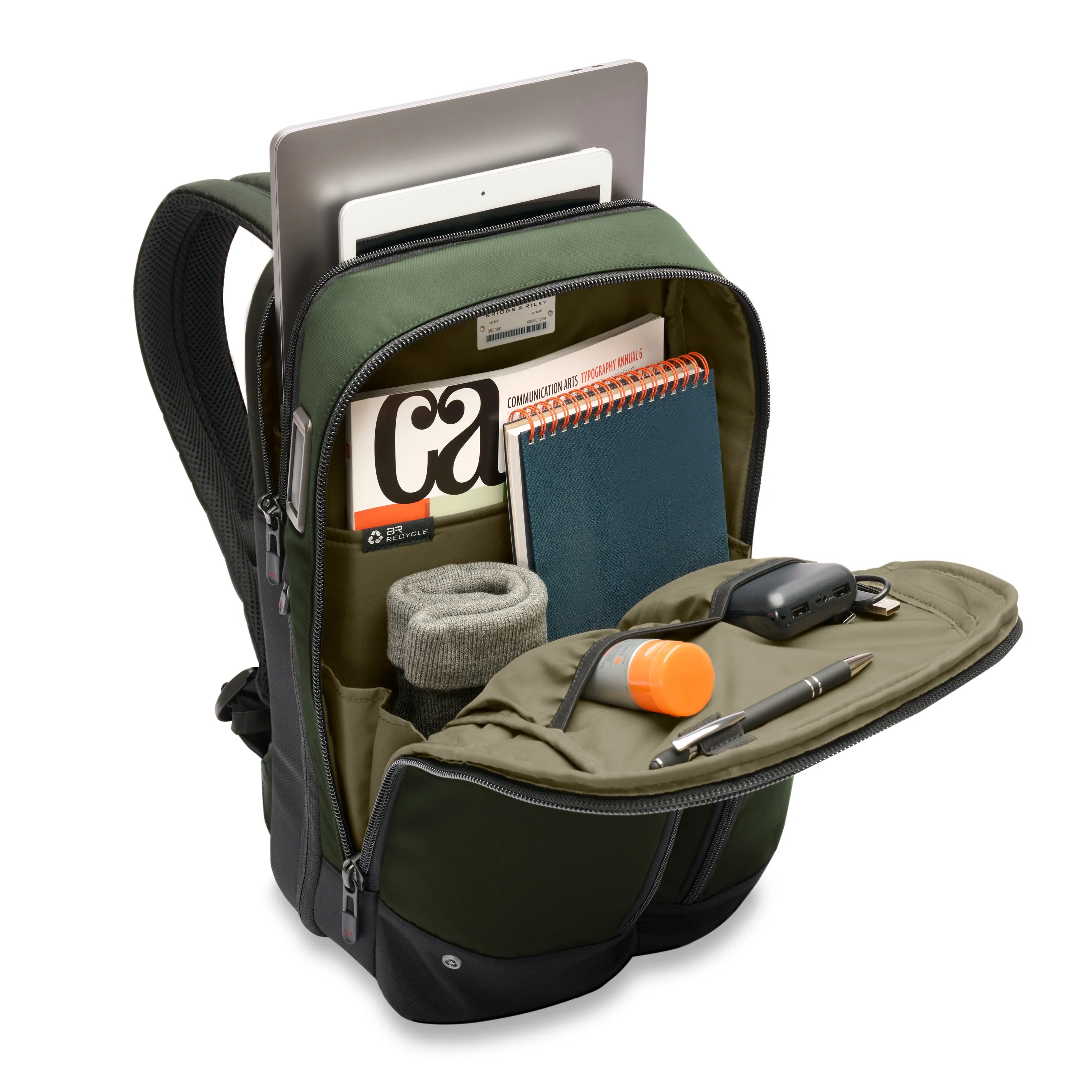 Briggs & Riley HTA Slim Expandable Backpack -Hunter Green