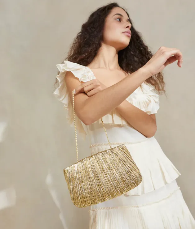 Brit Flat Gathered Clutch