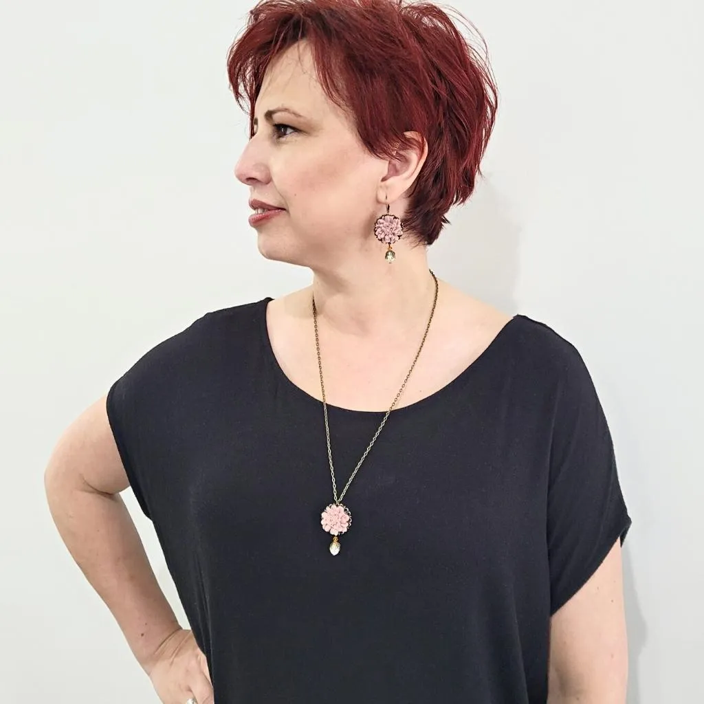 Bronze Vintage Style Lotus Flower Necklace