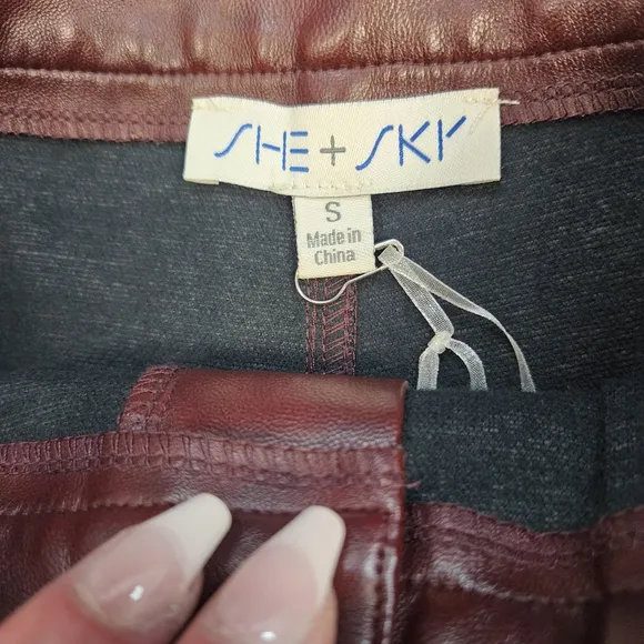 Brown Leather Mini Skirt