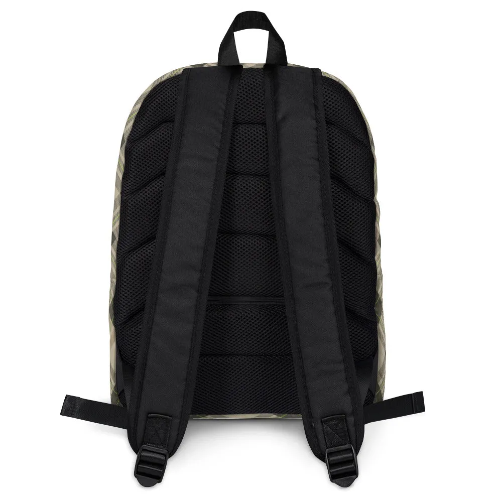 Brown Tartan - Sustainably Made Backpack